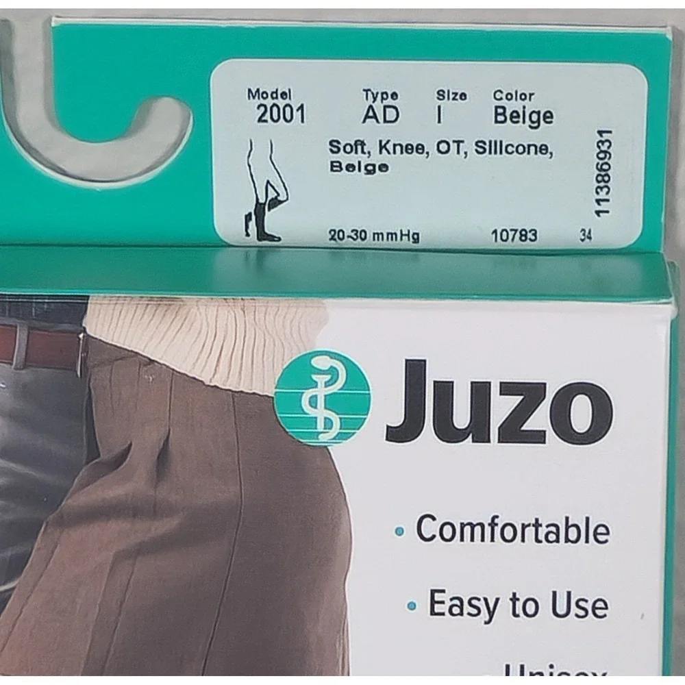 Juzo 2001 Soft 20-30 Closed Toe Knee High Compression Stockings w/Silicone‎ Band